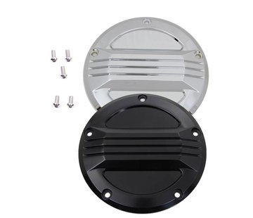 Wyatt Gatling primary derby cover Air Flow - Black or Chrome Fits: > 99-17 Dyna; 99-18 Softail