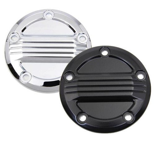 Wyatt Gatling Engine Air Flow Ignition System Cover Black or Chrome Fits: > 99-17 Twin Cam