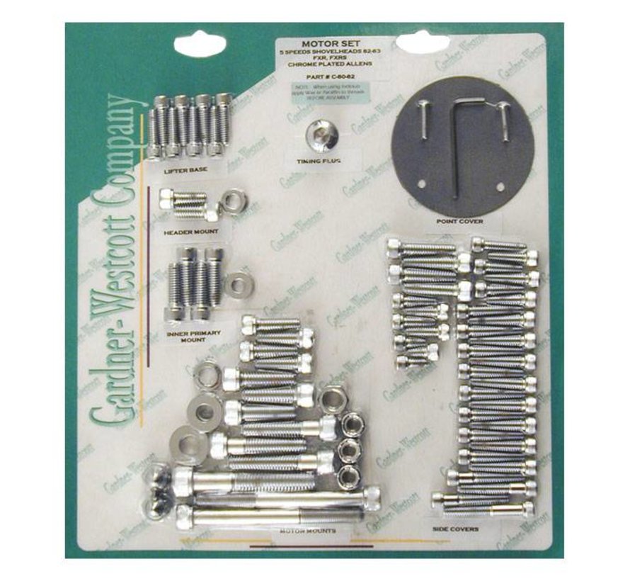 Motor motor schroef sets allen - Chroom