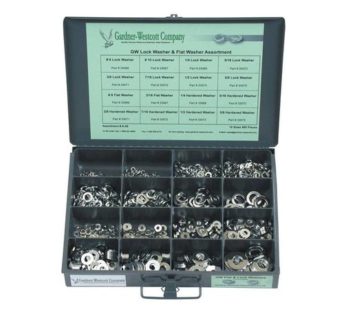 GARDNER-WESTCOTT fastener assortments lock- and flatwashers