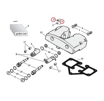 GARDNER-WESTCOTT Engine rocker box nut kit Fits:> 66-84 SHOVELHEAD