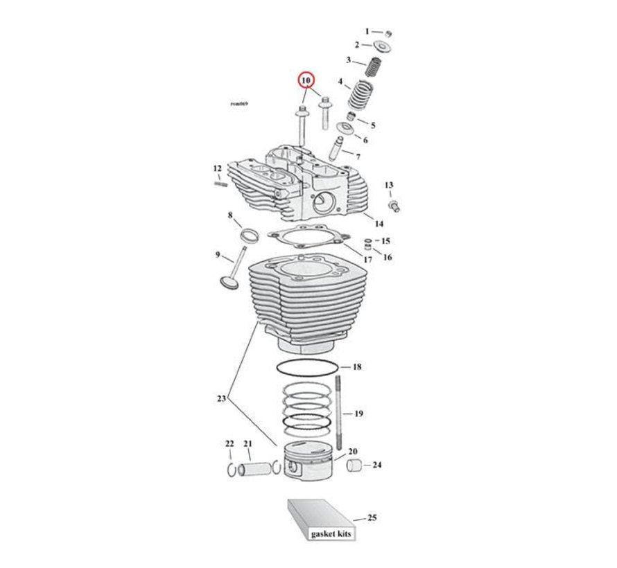 Kit de tÃẂte de boulon