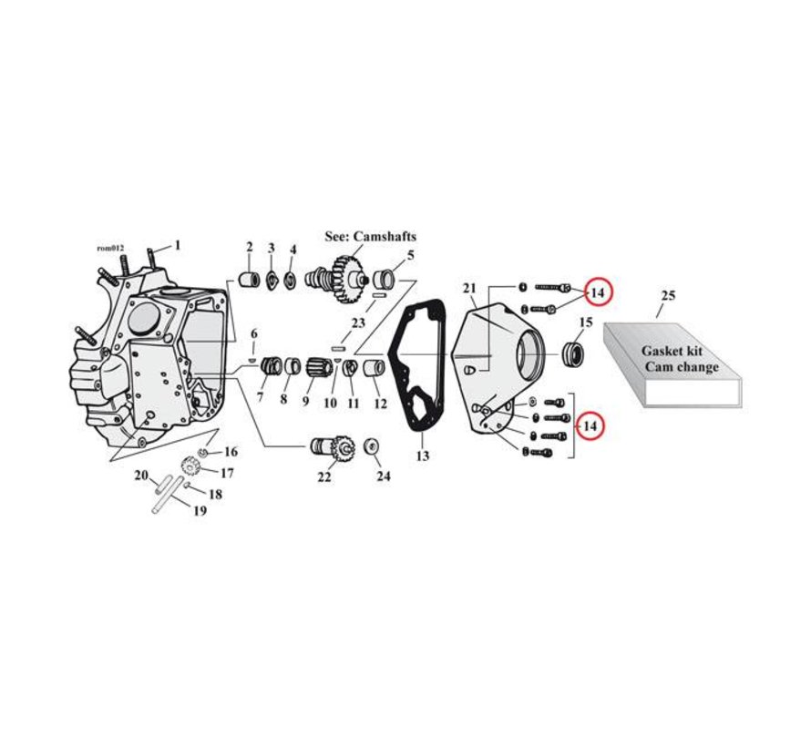 Engine cam cover bolt kits Fits:> Big Twin models