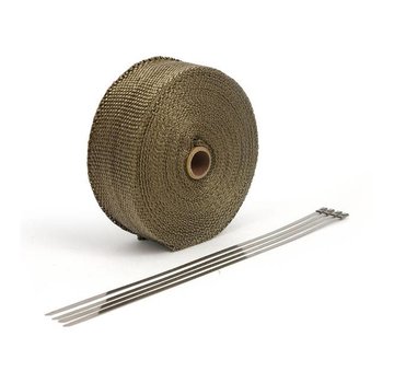 DEI performance uitlaat 2 inch Titanium 50Ft Header Fiberglass Heat Wrap Tape + 8 Ties Kit