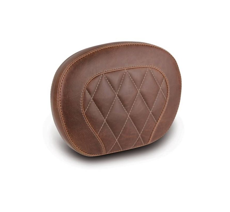 sissybar pad Diamond Stitch Setback brown Taco Motos Amsterdam