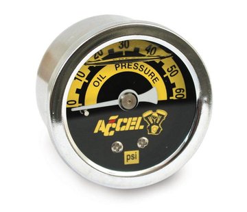 Accel Manomètre 60 psi kits de pression d'huile noir ou chrome Convient:> Universel