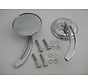 mirror Air Flow Mirror Set with Curved Billet Stems Fits: > Universal