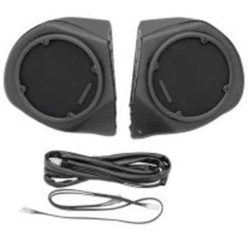 Hogtunes audio vinyl covered rear speaker pods Fits:> 98-13 models with radio and king tour pak