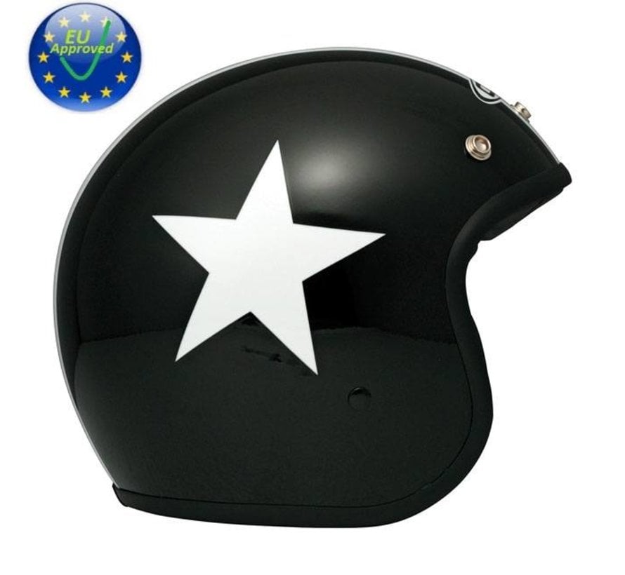 CASCO JET / NEGRO BRILLO - Custom Center-Harley & Custom