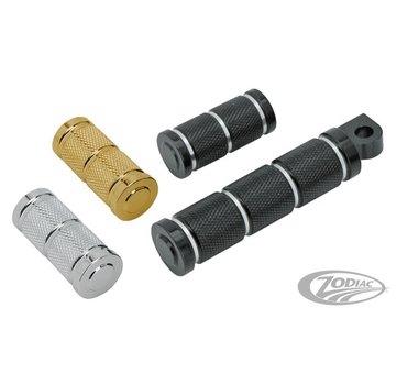 Zodiac Controls RETRO STYLE KNURLED BILLET ALUMINUM FOOT & SHIFTER PEGS