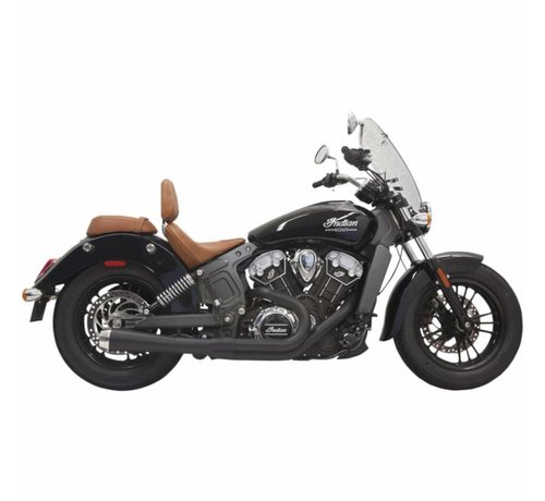 Bassani Auspuffanlage Road Rage 2-In-1 mit kurzen Wechsel Megafon Muffler Black - für 15-16 Indian Scout