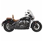 Exhaust System Road Rage 2-Into-1 With Short Change Megaphone Muffler Black - for 15-16 Indian Scout
