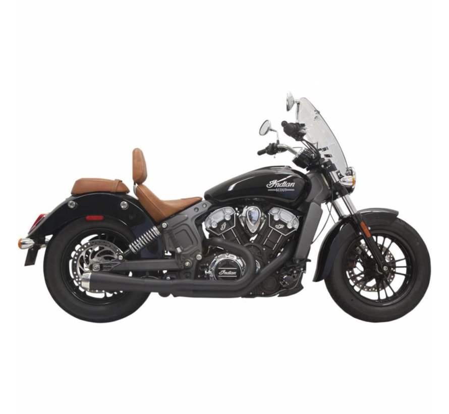 Auspuffanlage Road Rage 2-In-1 mit kurzen Wechsel Megafon Muffler Black - für 15-16 Indian Scout