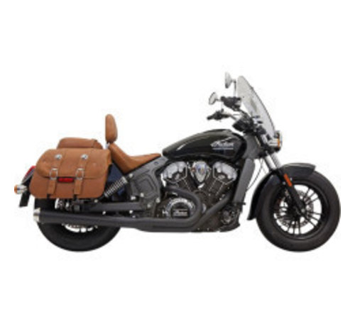 Bassani  Exhaust System Road Rage 2-Into-1 With Long Change Megaphone Muffler Black - for 15-16 Indian Scout