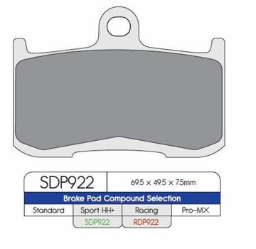 TC-Choppers 2HH brake pad SDP Sport HH+ high friction Street - Fits:> Indian