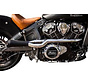 Auspuff 2 in 1 System chrom / schwarz keramikbeschichtete für Indian Scout