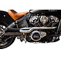exhaust 2 into 1 System Chrome / black Ceramic-Coated for Indian Scout