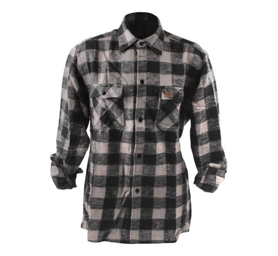 checkered shirt - black and gray