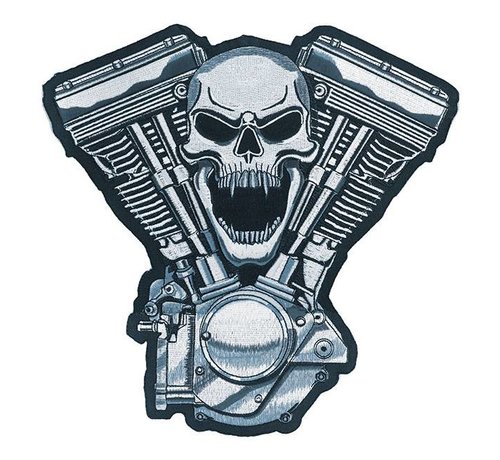 Lethal Threat  biker patch - engine skull