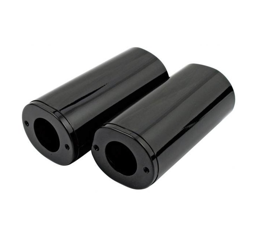 front fork suspension upper slider - black