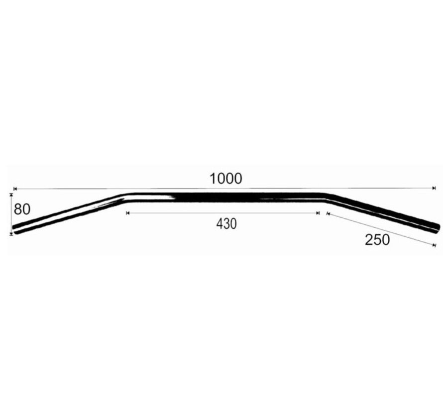 Drag Bar 40" (100 cm) breit 1" Lenker schwarz oder chrom Passend für:> 1 Zoll Lenkerklemmung