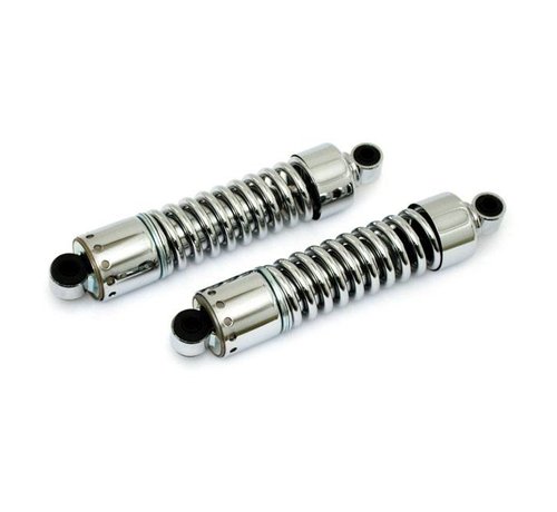 MCS suspension shock absorber 11 inch Chrome : Fits:> 73-86 FL FLH; 73-86 FX; 80-86 FXWG