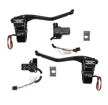 Rebuffini handlebar control kit with hydrolic clutch Fits> 16-18 Softail; 14-18 Sportster XL