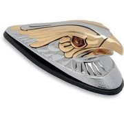 Kuryakyn Adorno de guardabarros delantero Eagle Head. Chrome Gold se adapta a:> 80-up FL, FLT