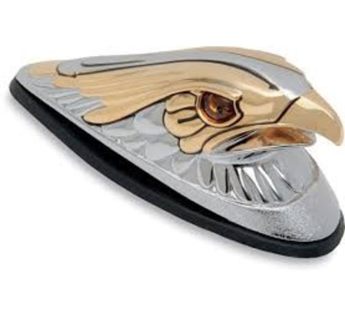 Kuryakyn Adorno de guardabarros delantero Eagle Head Chrome Gold se adapta a:> 80-up FL FLT