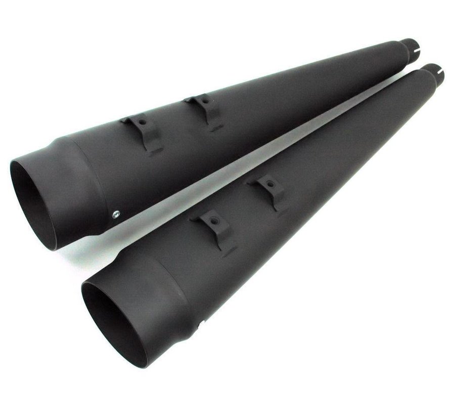 exhaust slip-on Megaphone set Black Fits: > 95-16 Touring