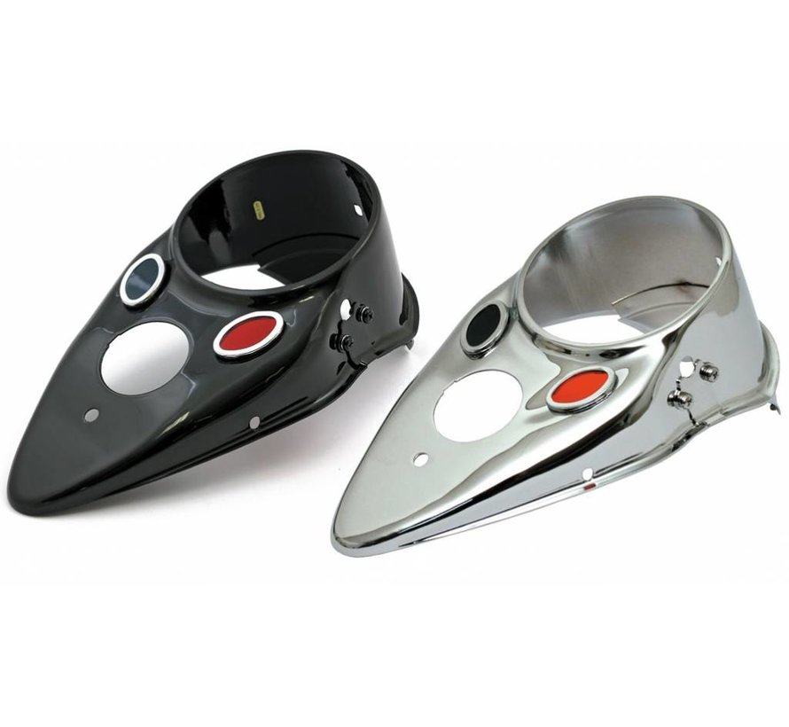 gas tank dash cover Cateye - black or Chrome