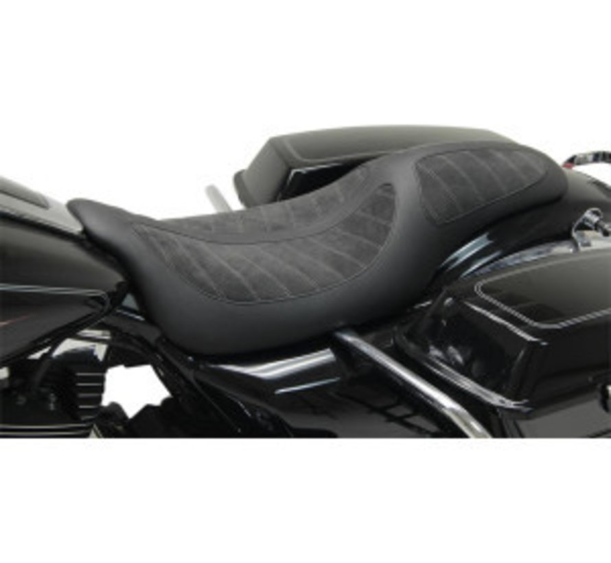 siège Fred Kodlin Signature Series: noir pour Harley-Davidson® FL 08-18