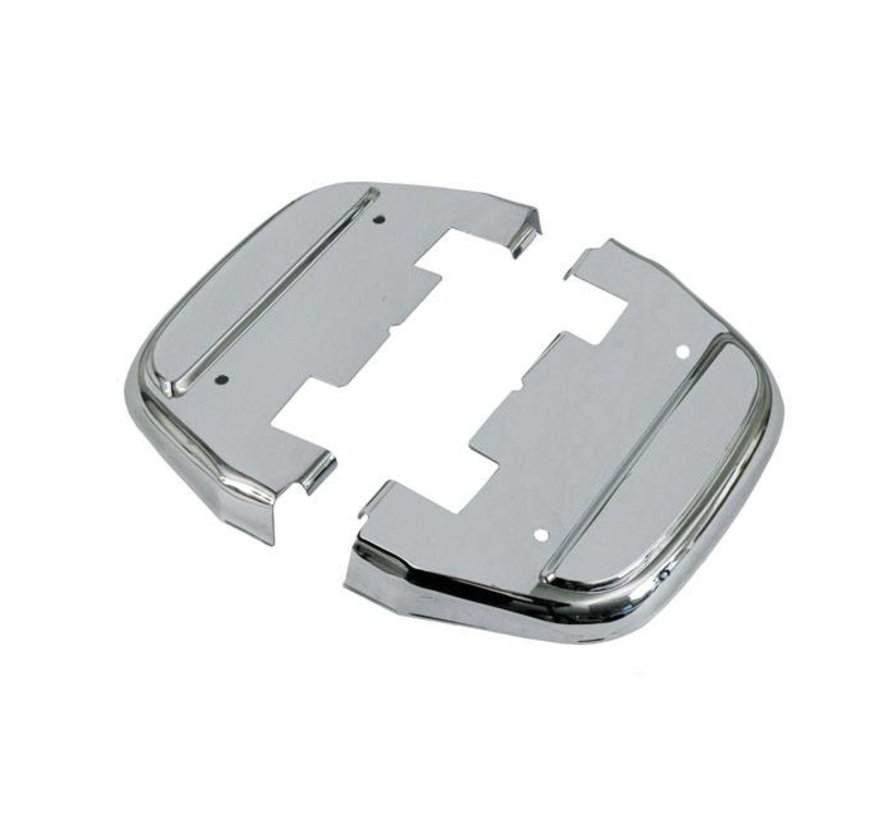 Controls passenger floorboard covers Chrome or black: Fits:> D-shaped floorboards only