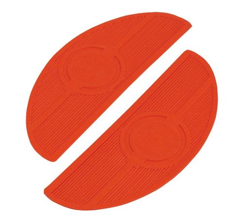 MCS Controls floorboard pads Oval 40-84 FL - Red