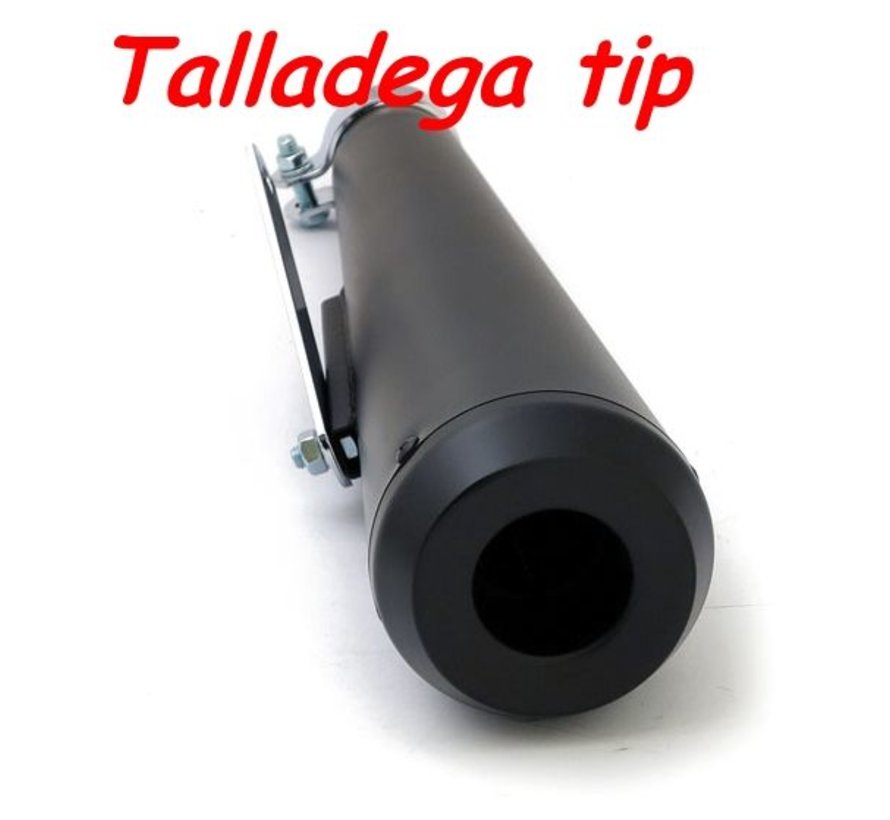 exhaust universal megaphone muffler black