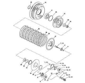 Zodiac primary Clutch parts for 1991 to present evolution sportster& air cooled Buell