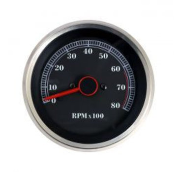 MCS TACHOMETER - 6200 RPM REDLINE Past op:> 84-94 FX, FXR, XL. STUUR GEMONTEERD