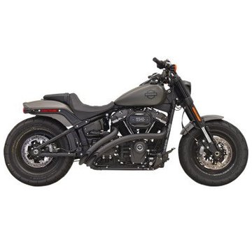 Bassani Sweeper Radius 2 en 2 negro o cromo 2018 en adelante - Modelos Softail