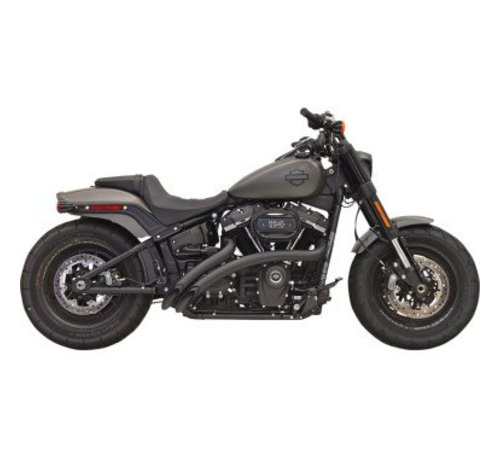 Bassani Sweeper Radius 2 en 2 negro o cromo 2018 en adelante - Modelos Softail