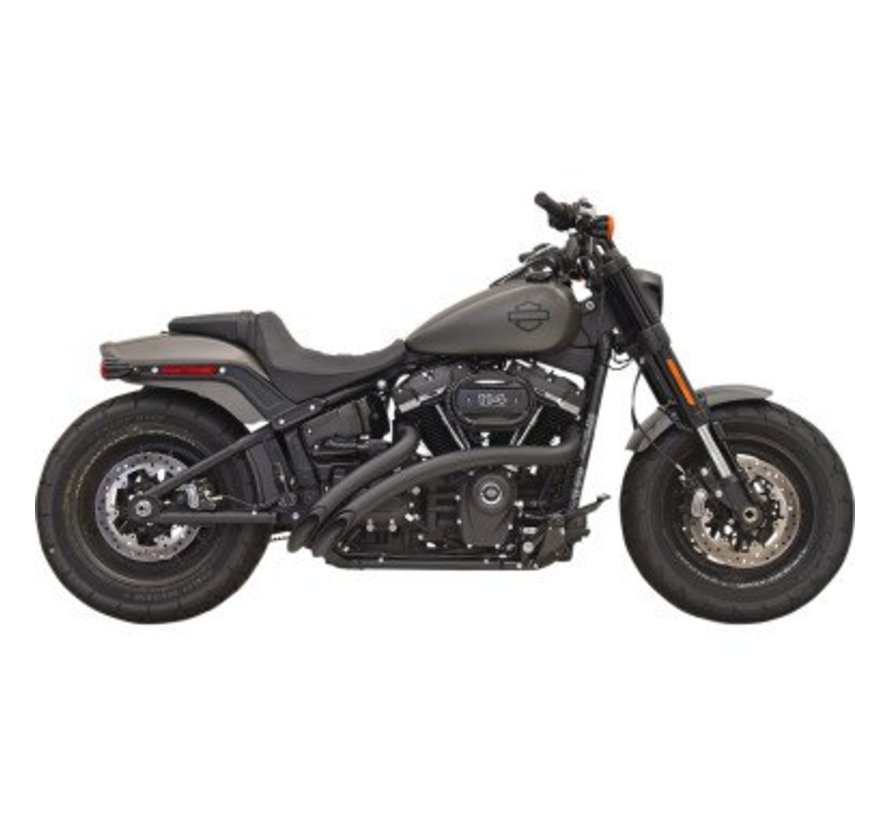 Sweeper Radius 2-Into-2 noir ou chrome 2018-up - Modèles Softail