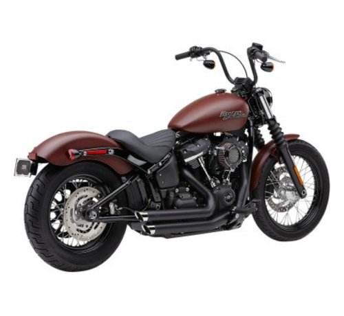 Cobra Speedster Short Auspuffanlage mit Race Pro Tips Schwarz oder Chrom 2018-Softail FL / FX - Copy