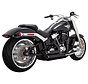 Shortshots Staggered Black o Chrome 2018-up - Modelos Softail