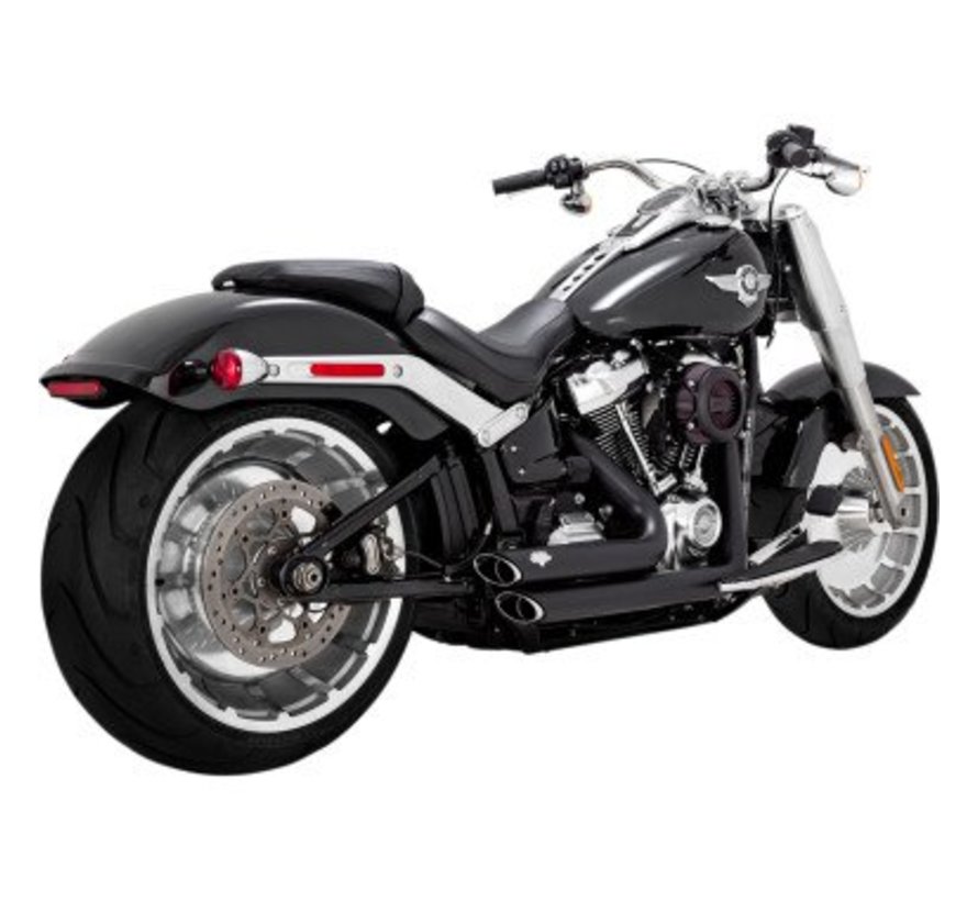 Shortshots Staggered Black or Chrome 2018-up - Softail Models