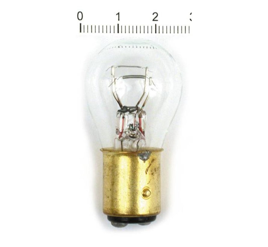 taillight Brake and bulb dual filament clear; 12V