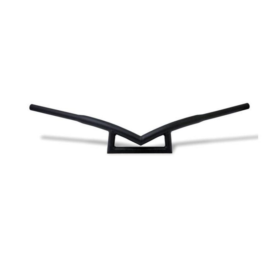 Handlebar Poseidon 1 1/4 inch - chrome - black Fits: > 82-20 H-D