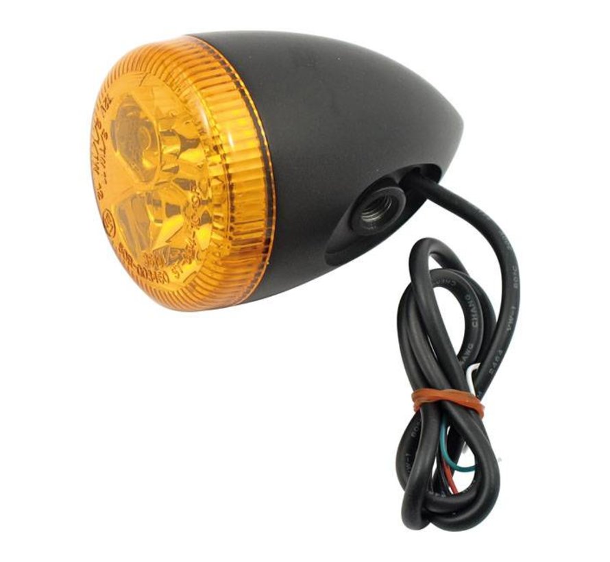 3in1 LED Bullet Blinker, Bernstein Objektiv Taco Motos Amsterdam
