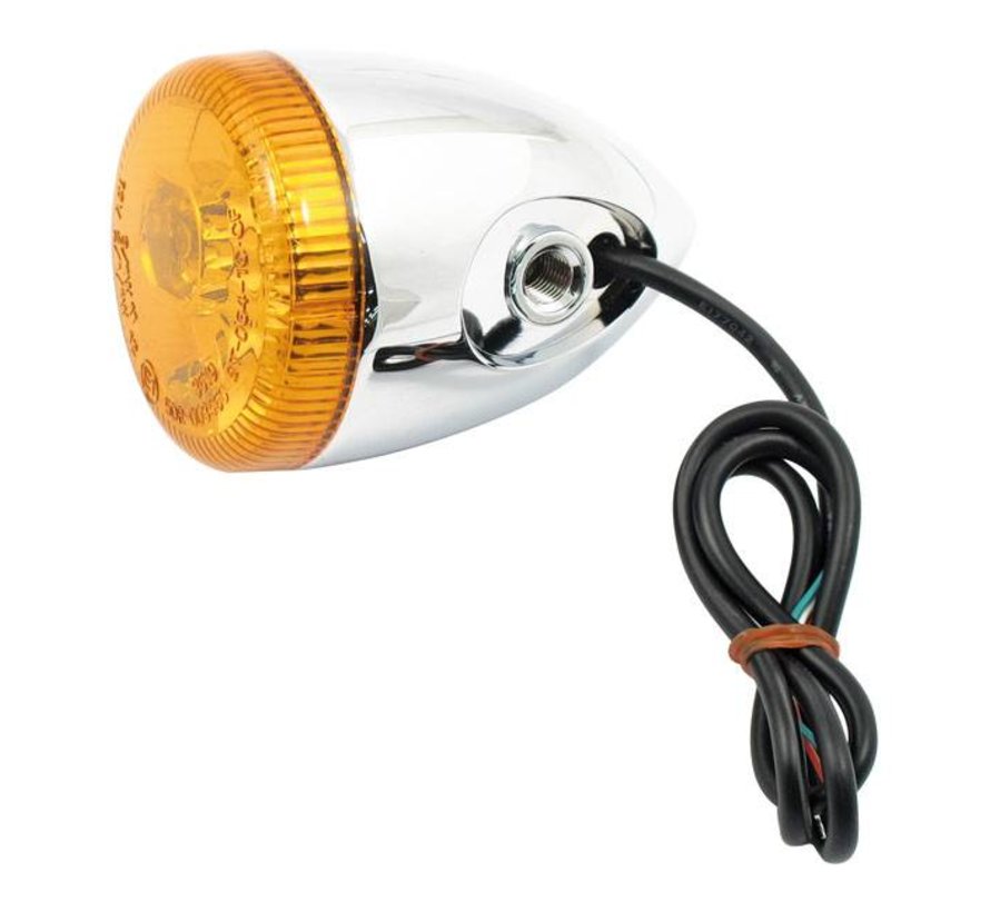 richtingaanwijzer LED 3in1 bullet Amber lens