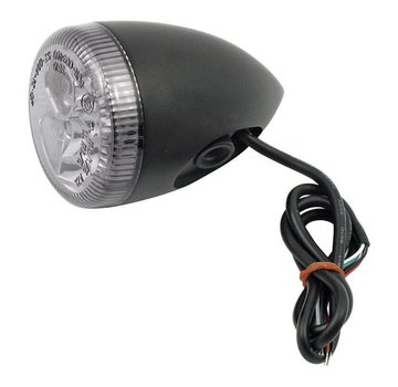 MCS turn signal LED 3in1 bullet black or chrome with Smoke lens