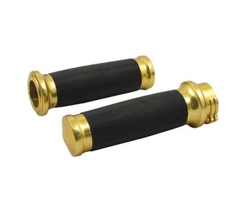 MCS handlebars Caliber throttle grips - Brass