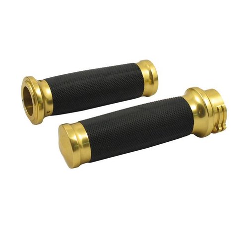 MCS handlebars Caliber throttle grips - Brass